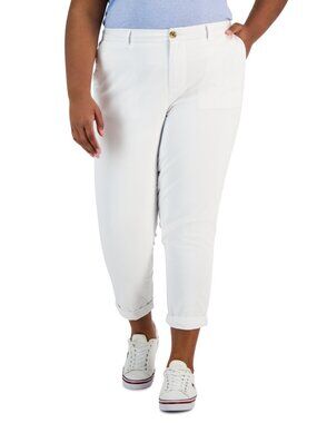 Tommy Hilfiger The Flex Women's 20W Hampton Chino Pants White NWT Retail $84
